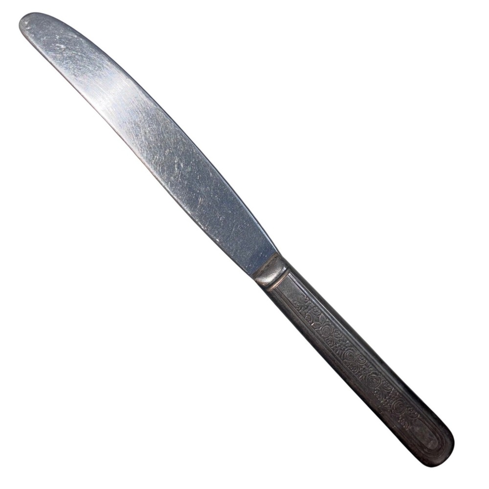 Vintage | Silver Plated | Dinner‎ Knife | Floral Handle